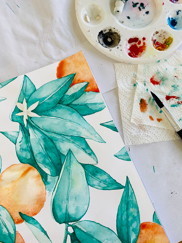Watercolor process 1